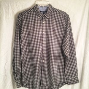 Tommy Hilfiger Long Sleeve Plaid Green Shirt MED